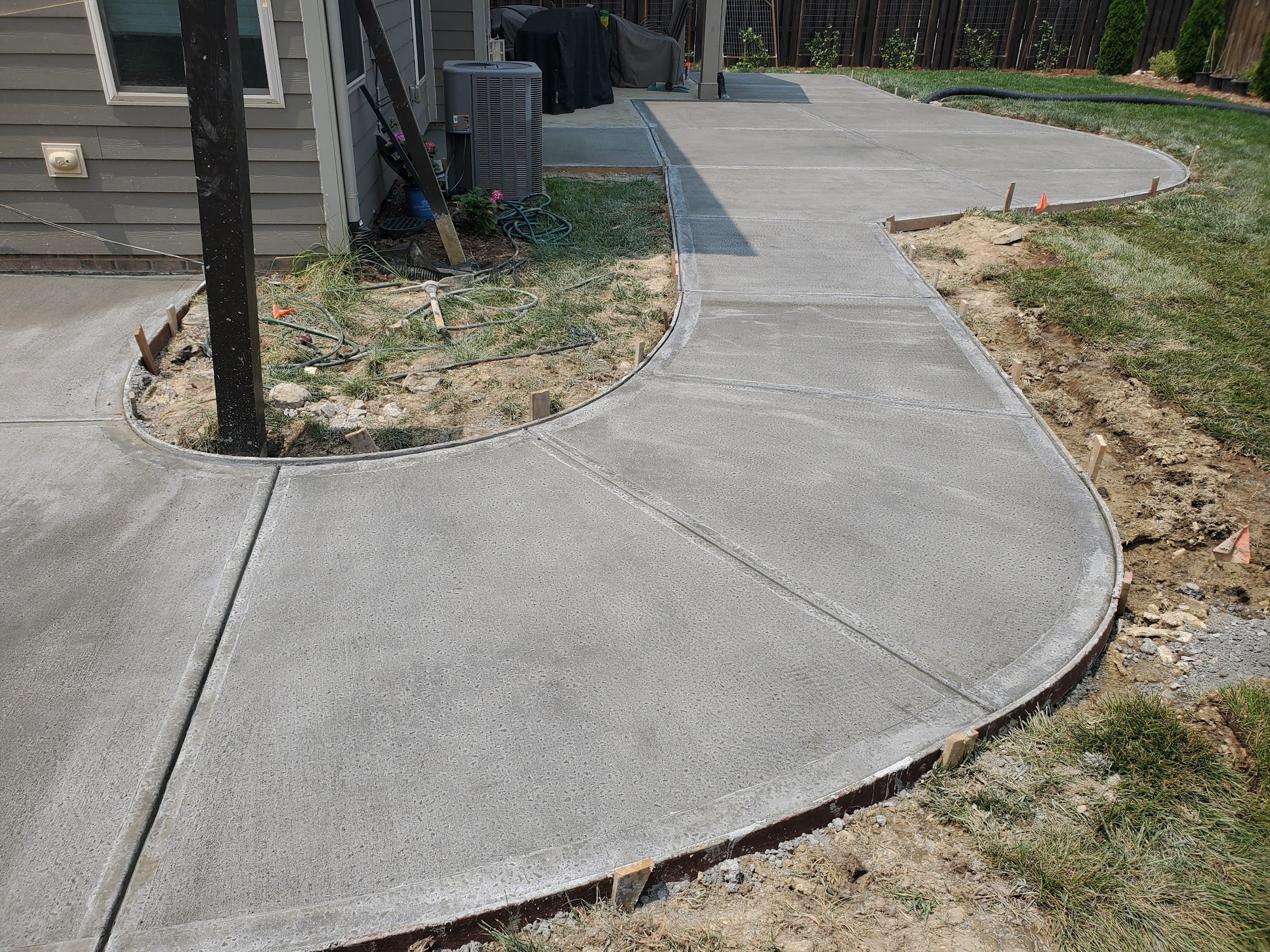 complete walkway patio concrete