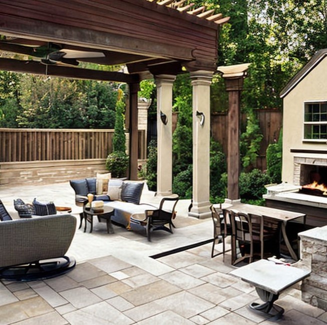 Complete outdoor living area